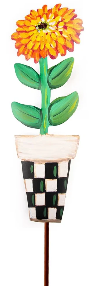 Elegant Zinnia Pots Metal Stakes - Choose from 3 colors - Image 4