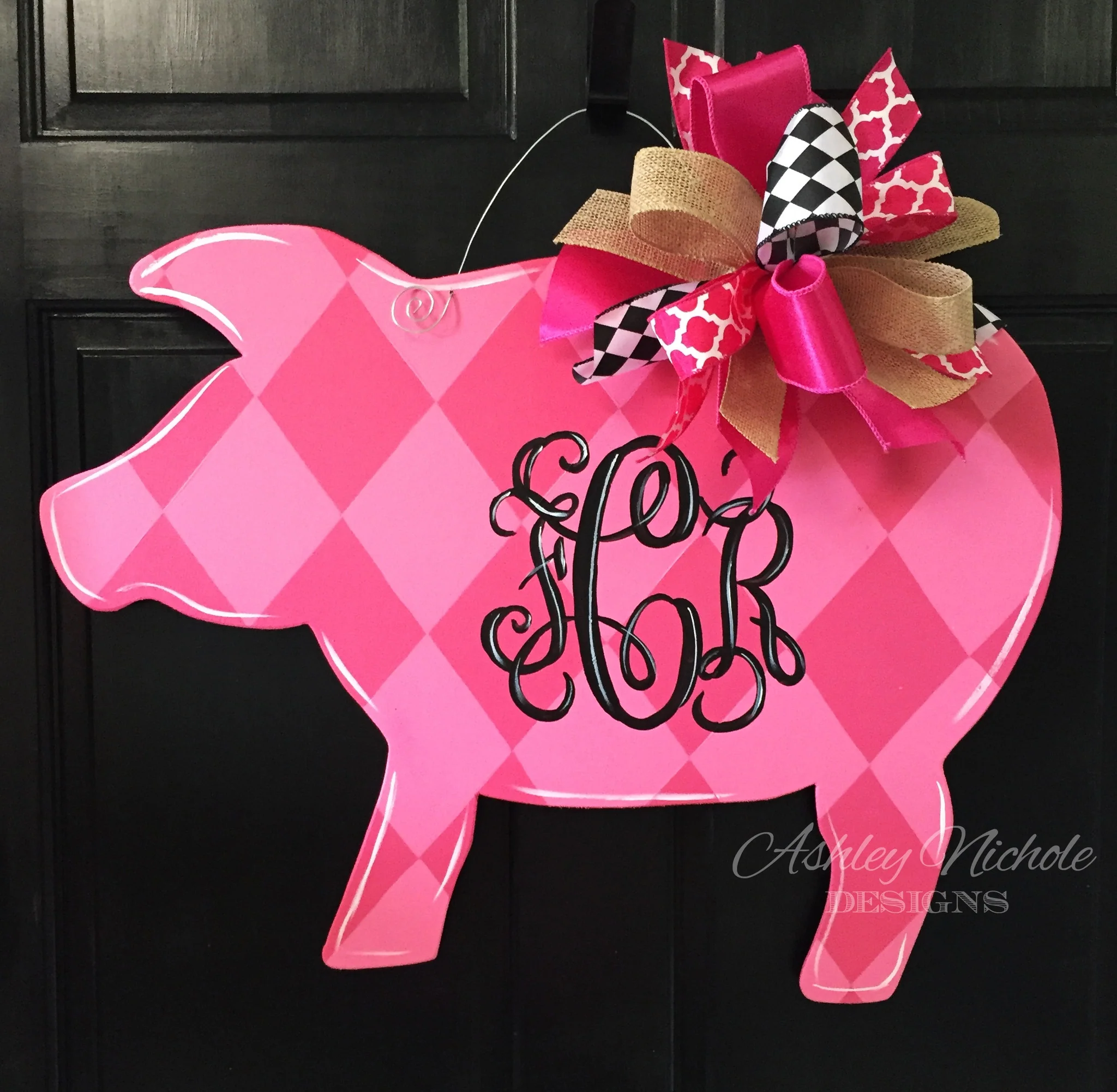 Pig - Pink - Door Hanger - Image 3