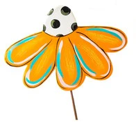 Whimsy Corn Flowers Metal Stake - Choose Color - Image 3