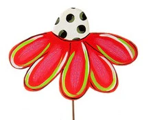Whimsy Corn Flowers Metal Stake - Choose Color - Image 4
